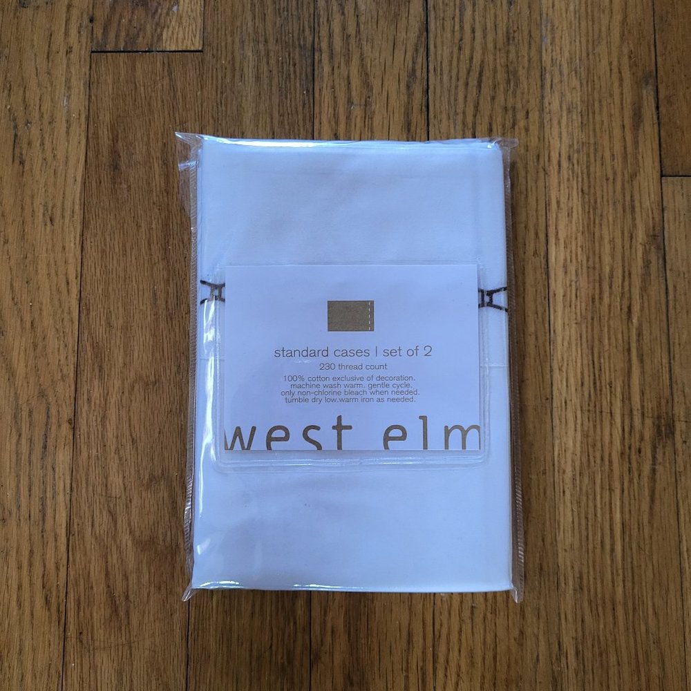 Vtg West Elm Standard Pillowcases - set of 2 - NWT